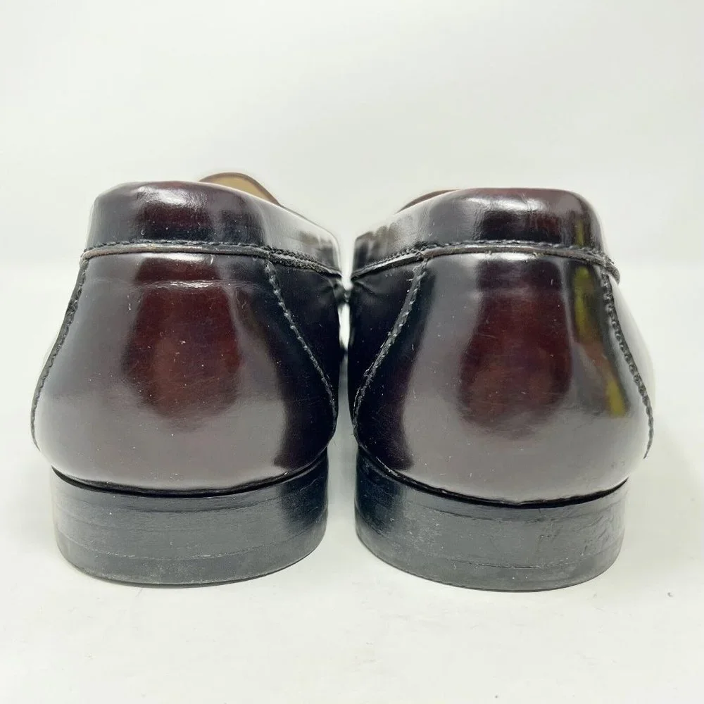 Cole Haan Mens F3 3507 Pinch Burgundy Tassel Loafer Slip On Dress Men's 11 M GUC
